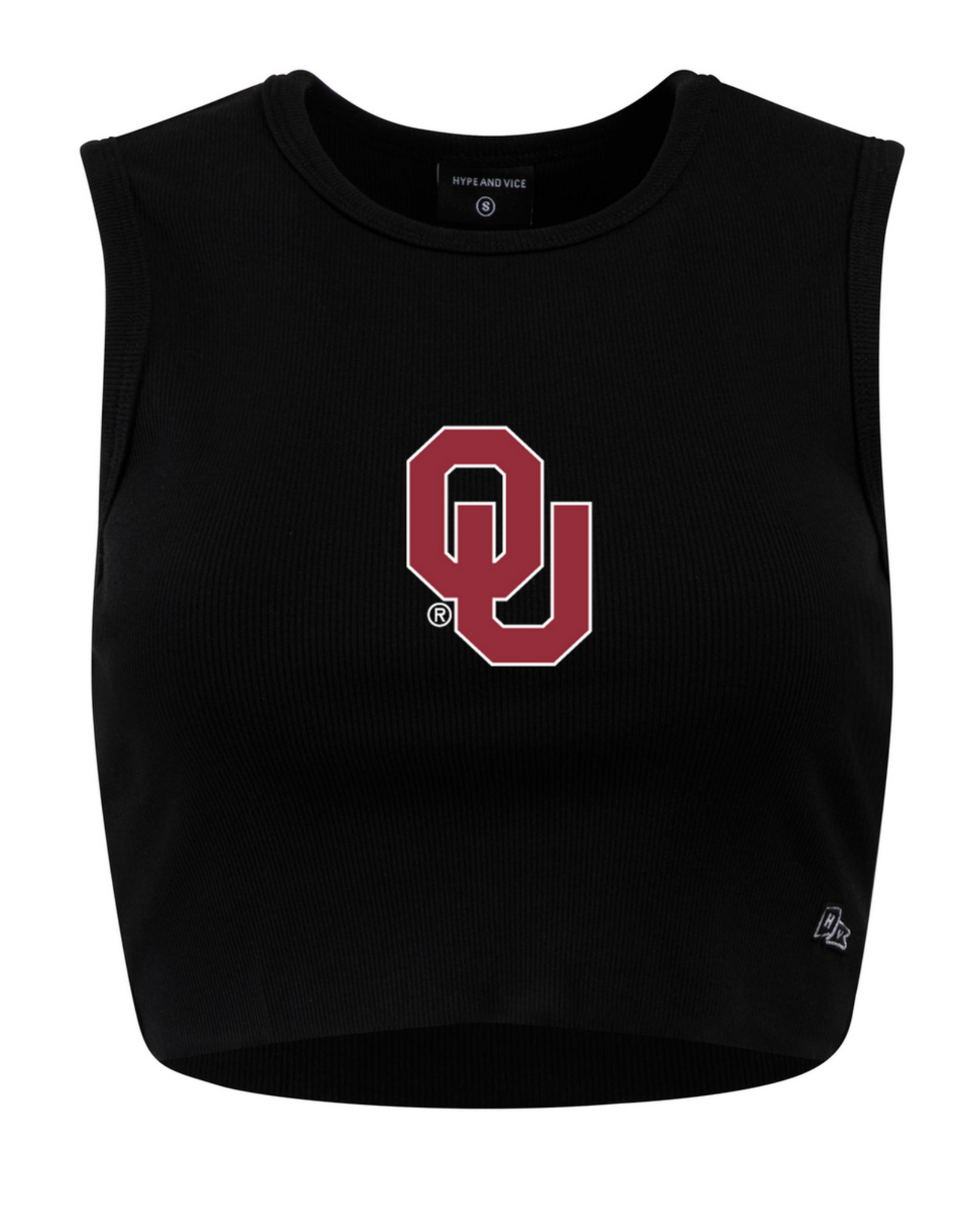Hype & Vice Women's Black OU Cut Off Tank