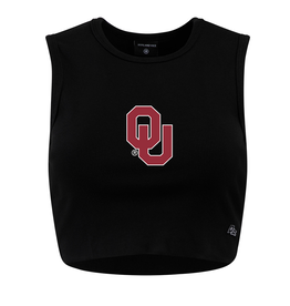 Hype & Vice Women's Black OU Cut Off Tank