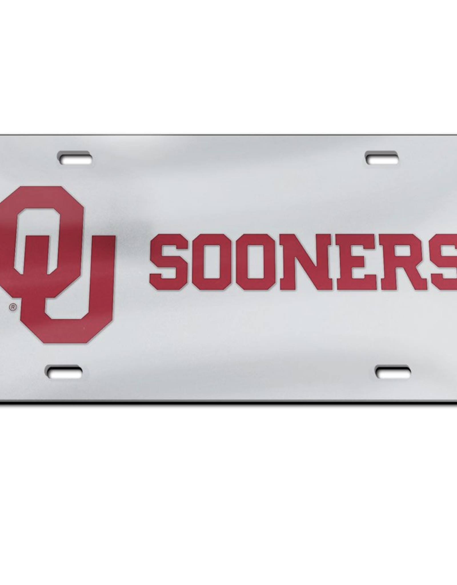 WinCraft OU Sooners Crimson/ Mirrored Silver License Plate