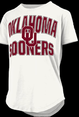 Pressbox Womens OU Maxima Glitter SS Top