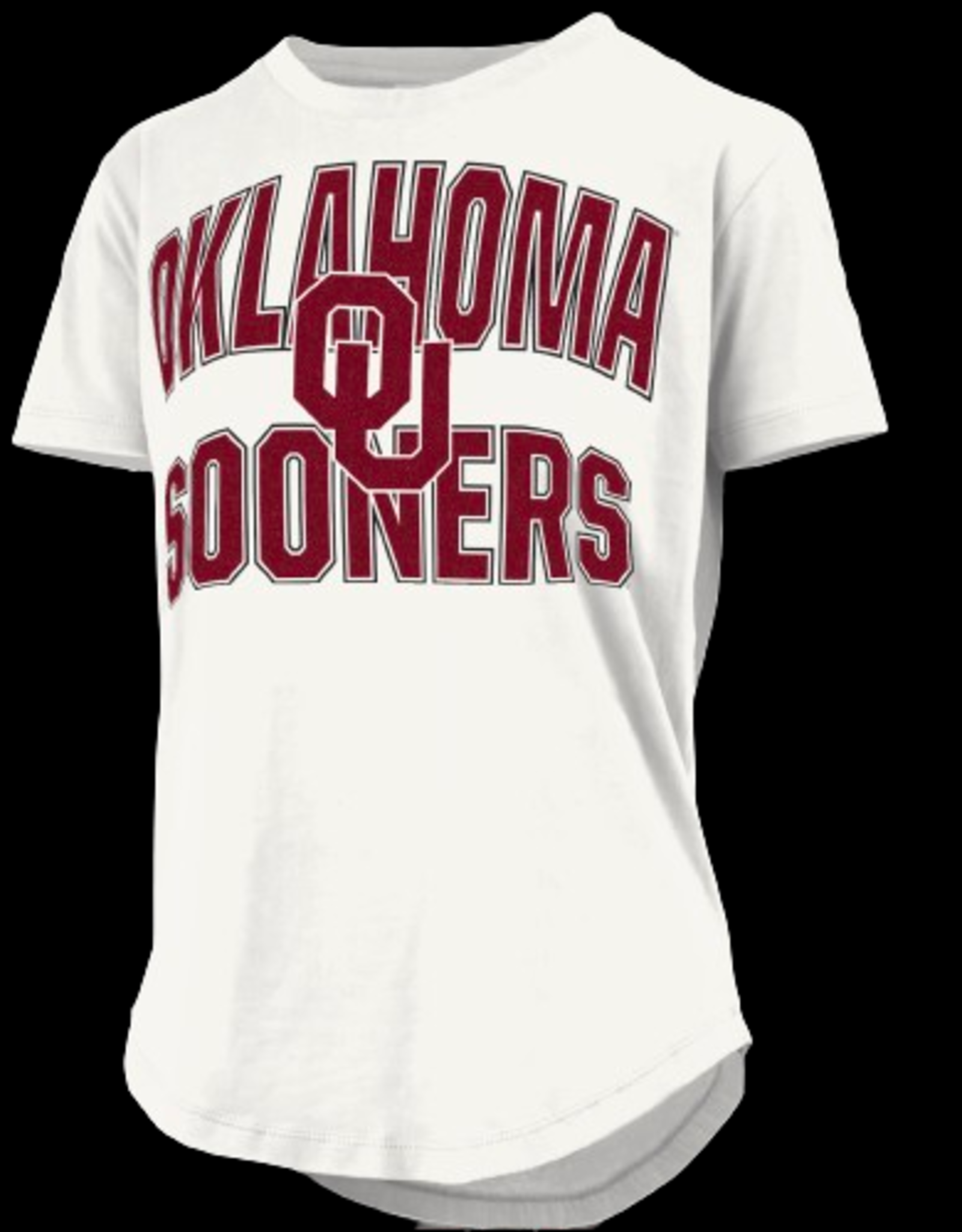 Pressbox Womens OU Maxima Glitter SS Top