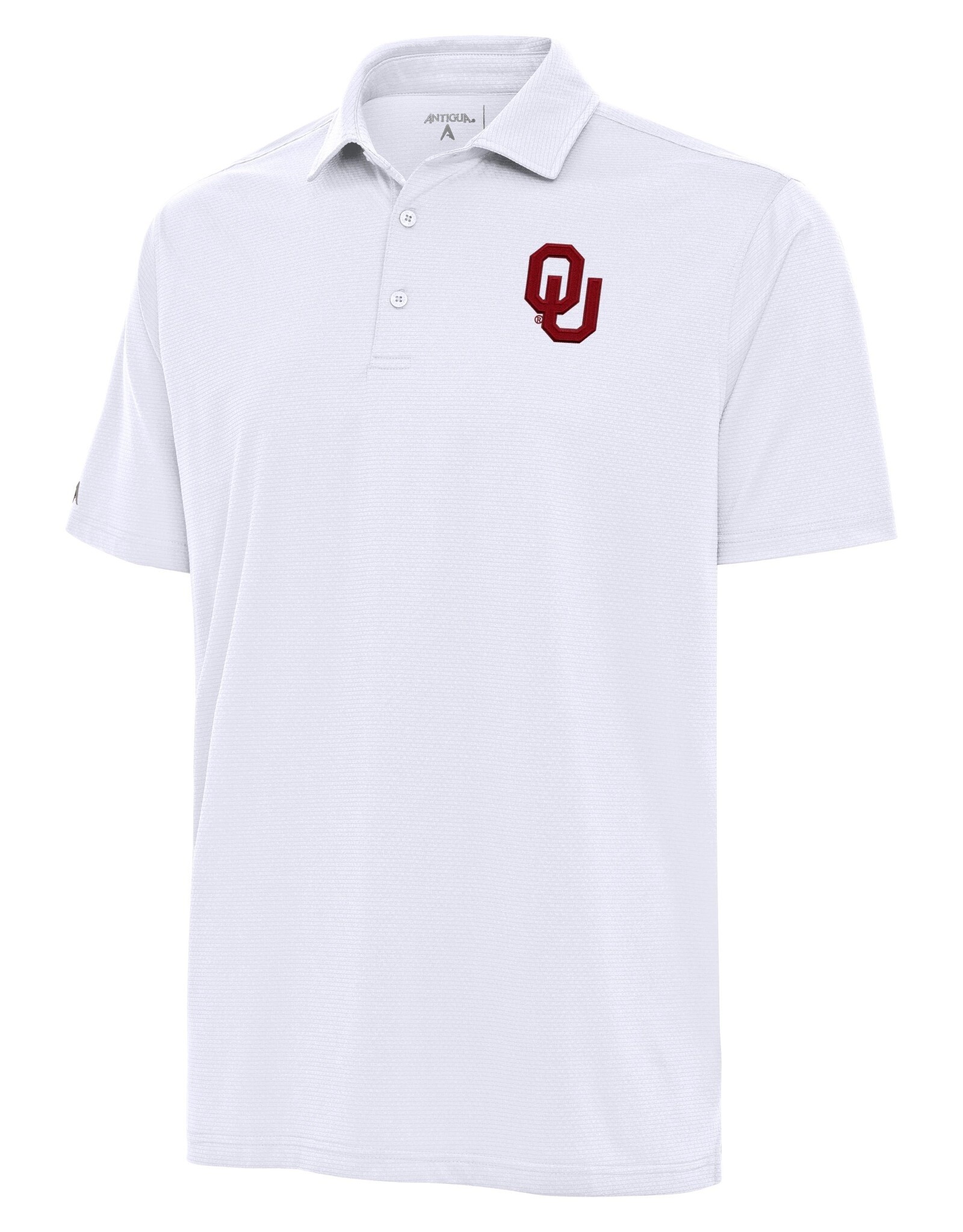 Antigua Mens OU Valid Textured Polo White