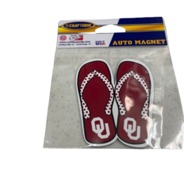 Craftique OU Flip Flop Magnets 3"