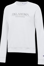 Champion Womens Oklahoma Sooners White/Silver Crew