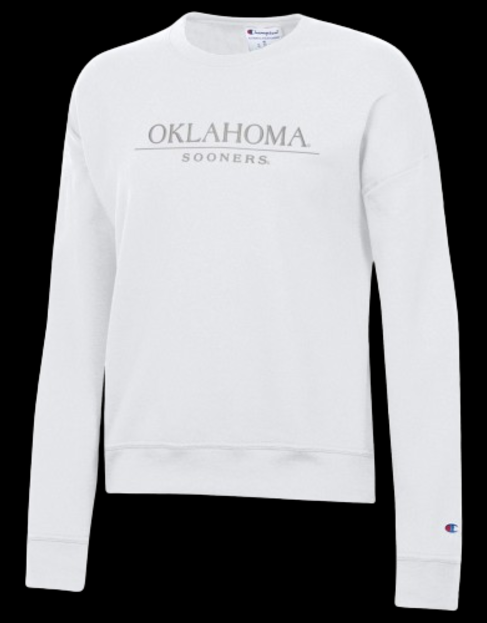Champion Womens Oklahoma Sooners White/Silver Crew