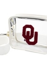 Capri Designs Capri Designs White Varsity Patch Purse