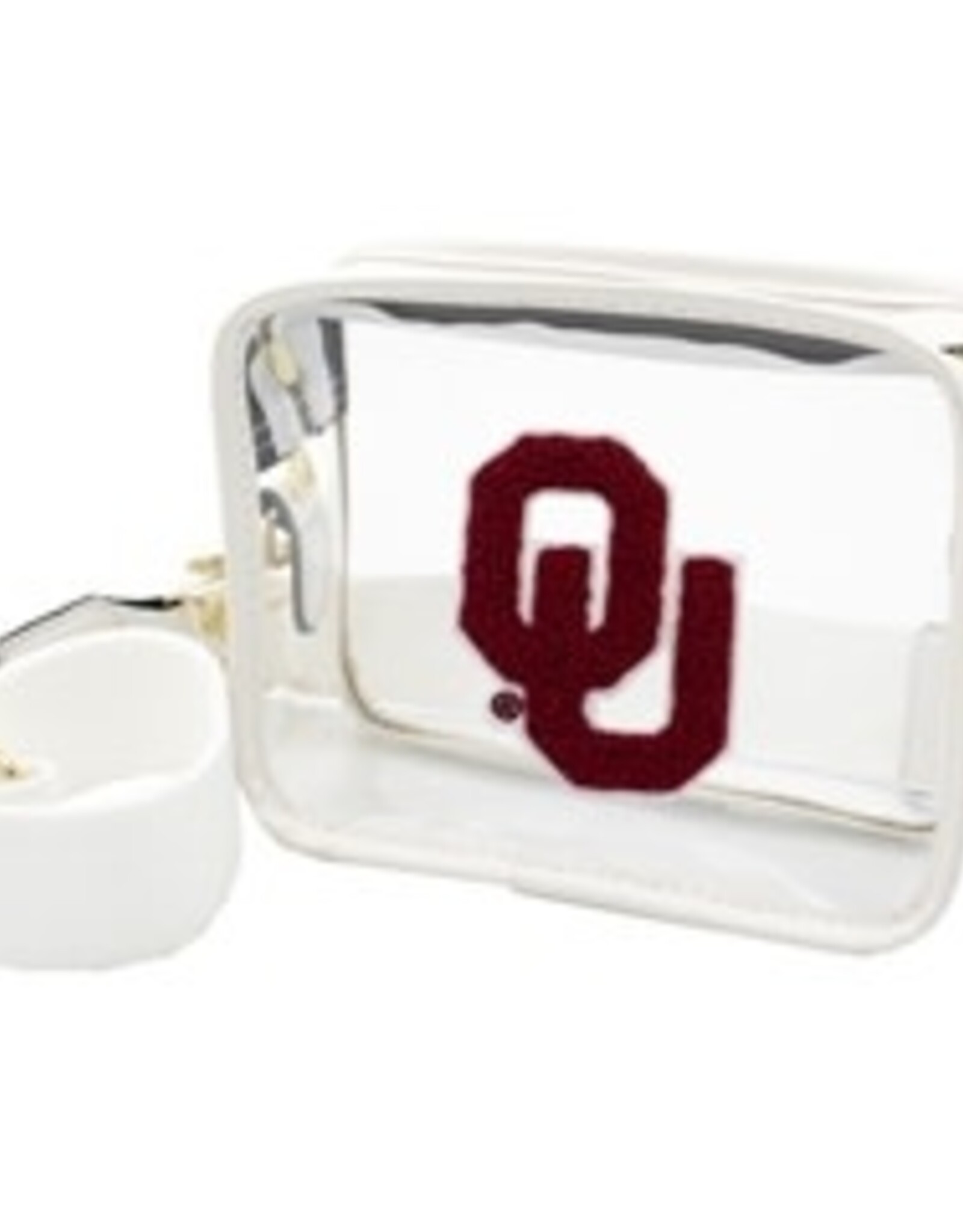 Capri Designs Capri Designs White Varsity Patch Purse