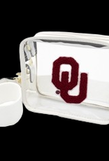 Capri Designs Capri Designs White Varsity Patch Purse