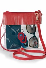 Desden OU Clear Crossbody with Fringe