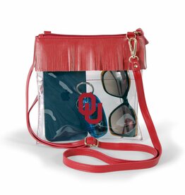 Desden OU Clear Crossbody with Fringe