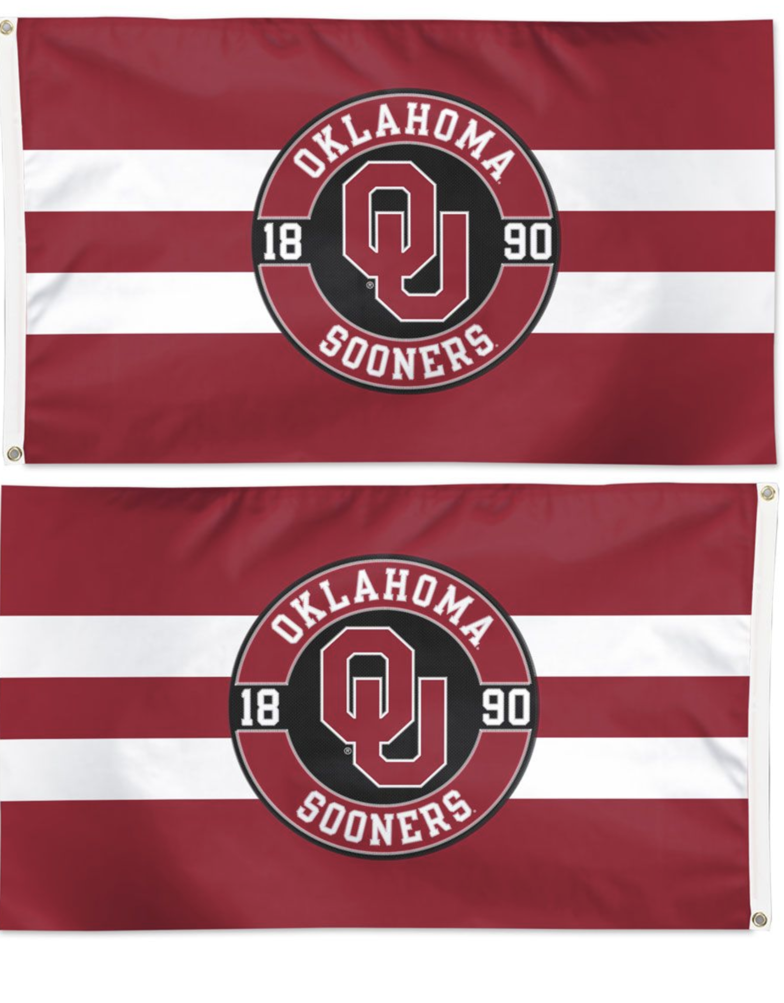 WinCraft OU Striped Applique Flag 3'x5'