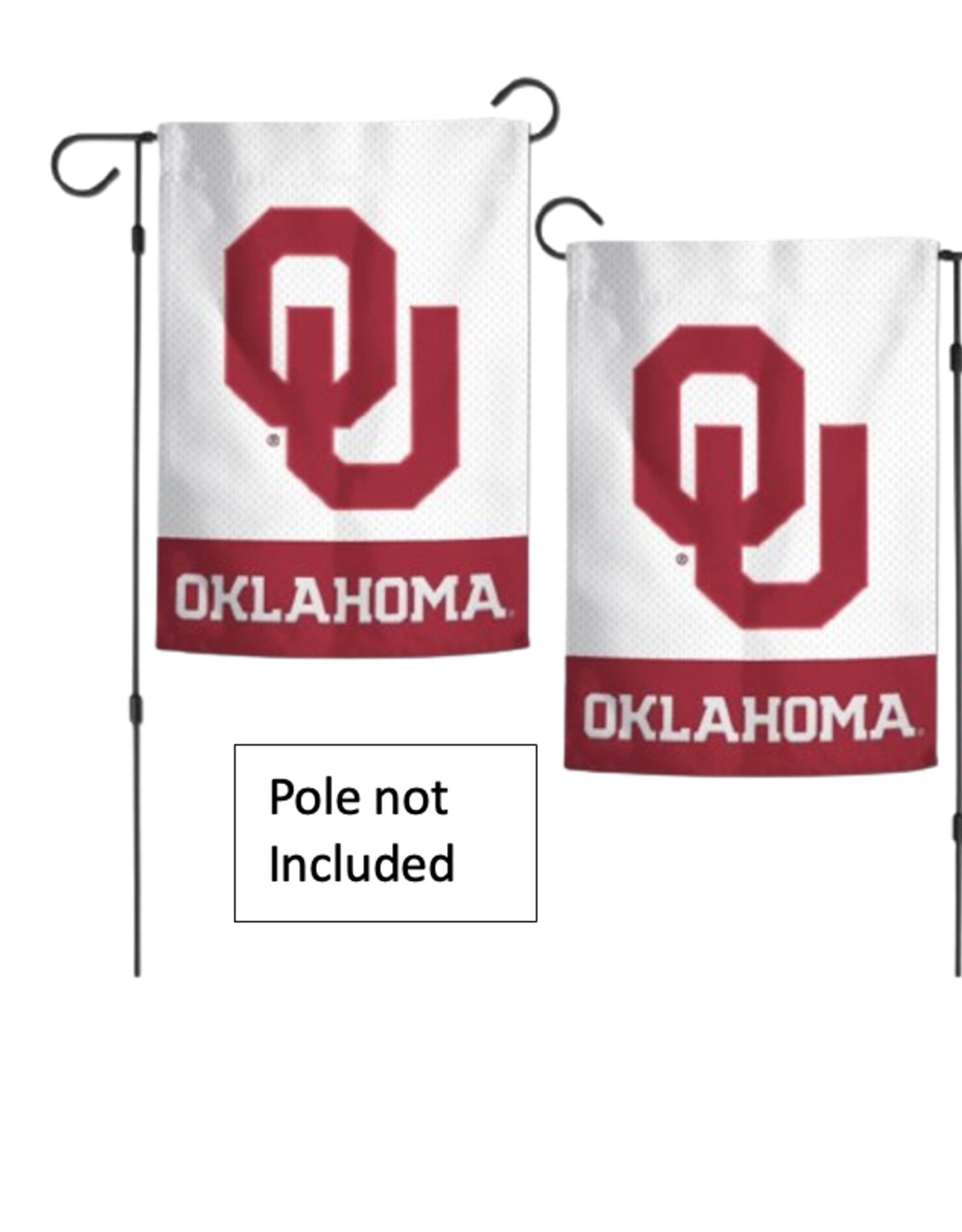 OU Crimson & White Garden Flag 12"x18" Balfour of Norman