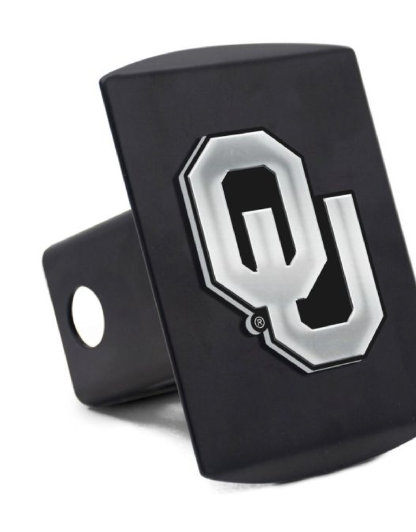 WinCraft Chrome OU on Black Hitch Cover