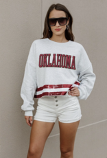 Gameday Couture Womens  Waist Length Shimmer Stripe Top