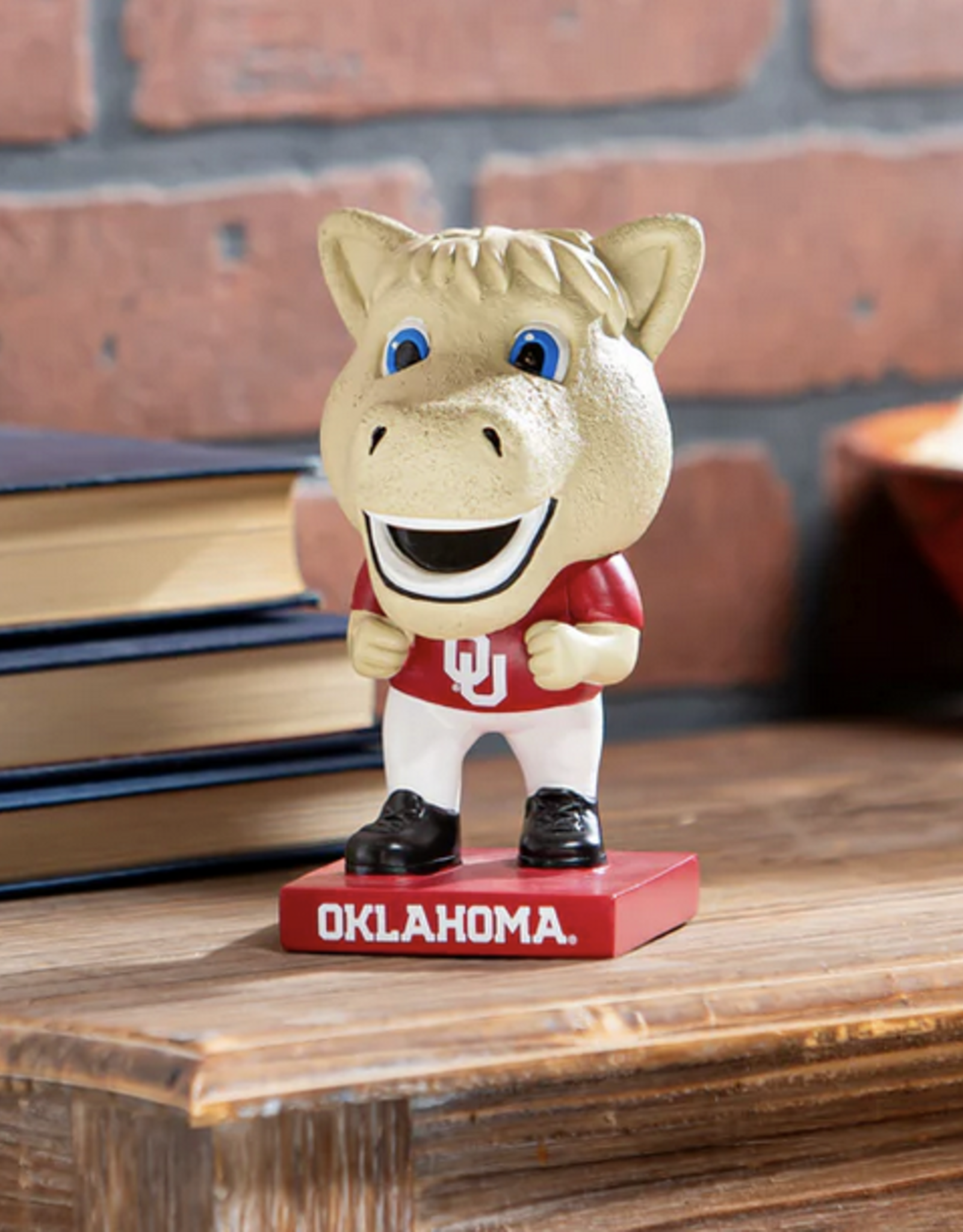 Evergreen University of Oklahoma Lil Big Head Mascot Statue