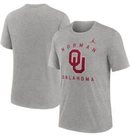 Jordan Men's Jordan Norman Oklahoma OU Gray Heather Triblend Tee