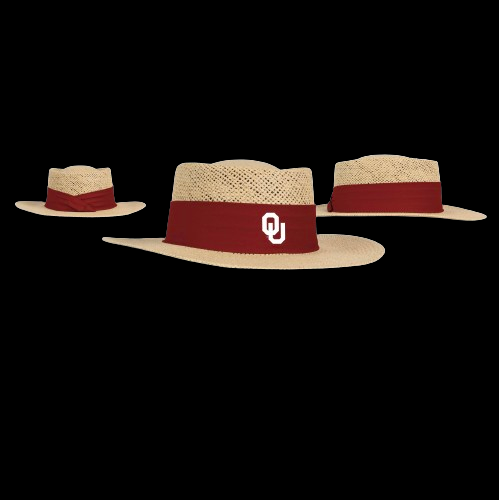 Mens OU Gambler Straw Hat