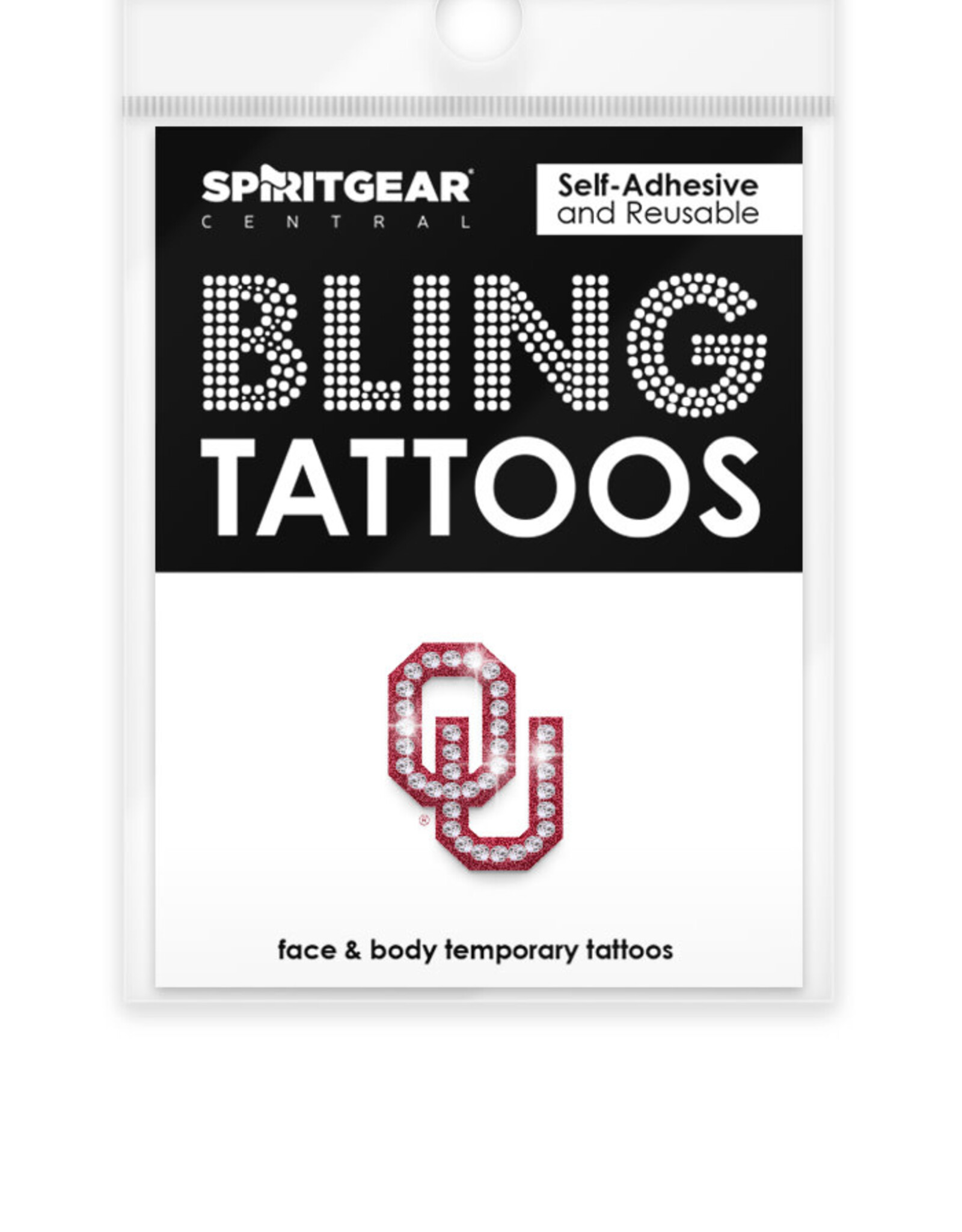 Spirit Gear Oklahoma Sooner OU Bling Tattoo