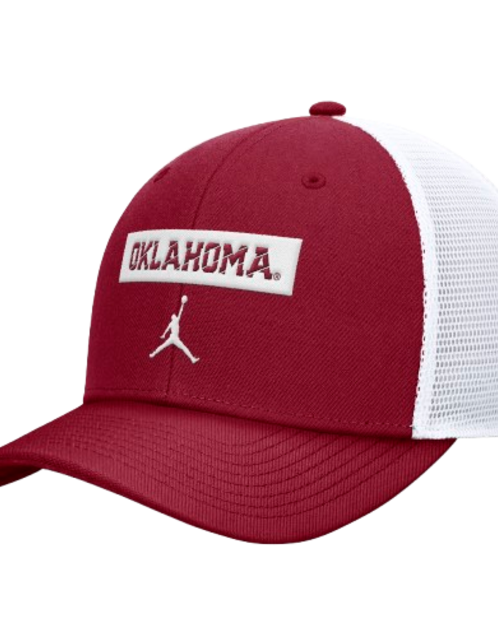 Jordan Jordan Oklahoma Slant Crimson Rise Structured Trucker Cap