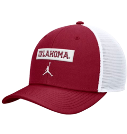 Jordan Jordan Oklahoma Slant Crimson Rise Structured Trucker Cap