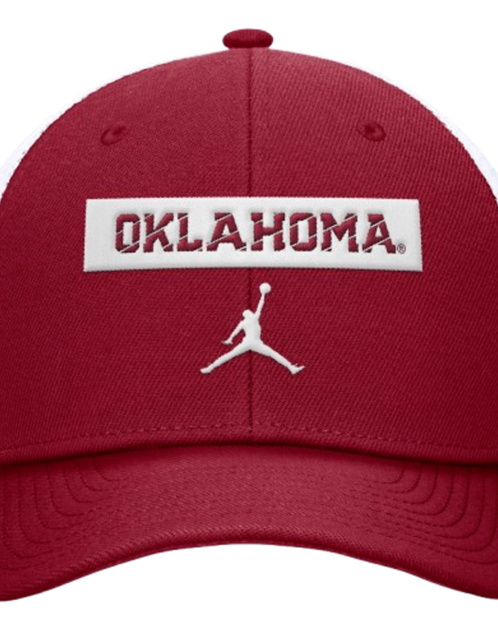 Jordan Jordan Oklahoma Slant Crimson Rise Structured Trucker Cap
