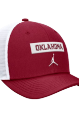 Jordan Jordan Oklahoma Slant Crimson Rise Structured Trucker Cap