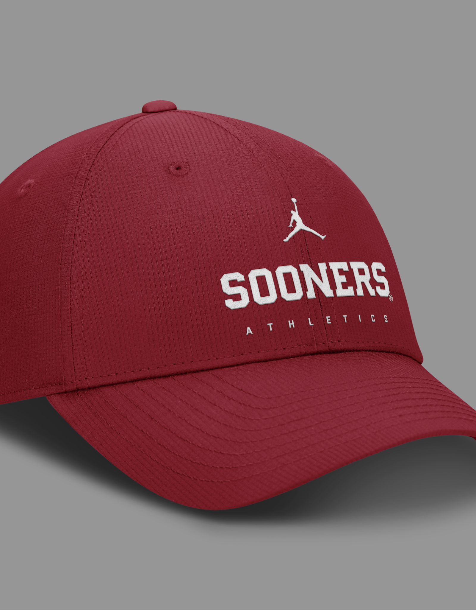 Jordan Jordan Sooner Athletics Crimson DriFit Club Structured On-Field Cap