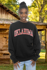 ZooZatz Unisex Oklahoma Applique Sweatshirt Black