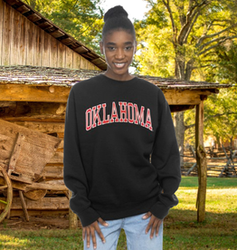 ZooZatz Unisex Oklahoma Applique Sweatshirt Black