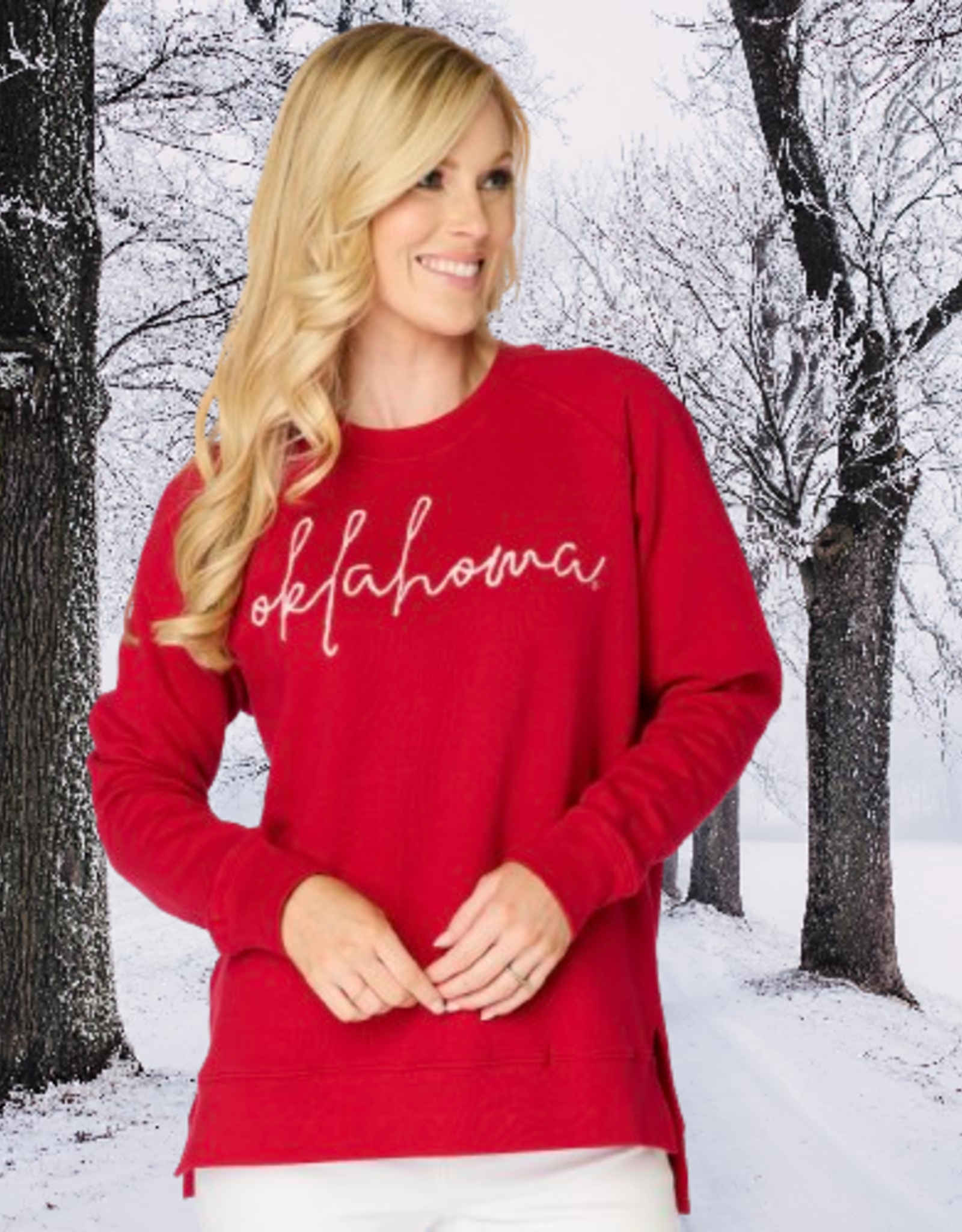 Stewart Simmons Womens Oklahoma Chain Stitch Sweater