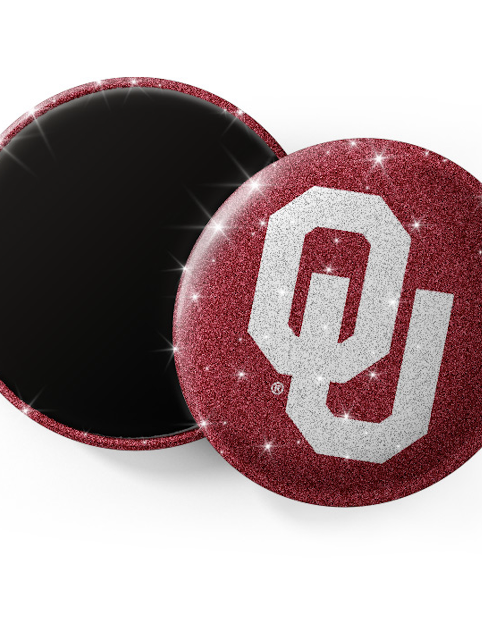 Spirit Gear OU Glitter Magnet 3" Dia.
