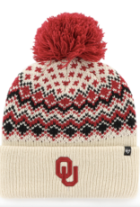 '47 Brand Oklahoma Sooners Natural Elsa '47 Cuff Knit w/ Pom