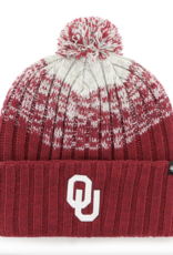 '47 Brand Youth Oklahoma Sooners Dark Red Cascade '47 Cuff Knit w/ Pom