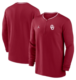 Jordan Men's Jordan OU Crimson Long-sleeve 1/2 Zip Coach Top