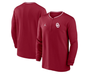 Men's Jordan OU Crimson Long-sleeve 1/2 Zip Coach Top Balfour of
