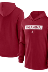 Jordan Men's Jordan Crimson Oklahoma Lightweight LS Hoodie Top
