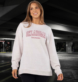 Chicka-d Womens Oklahoma Warm Up Crew Sweatshirt