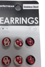 Spirit Gear OU 3pc Set Stud Earrings (Stainless Steel)