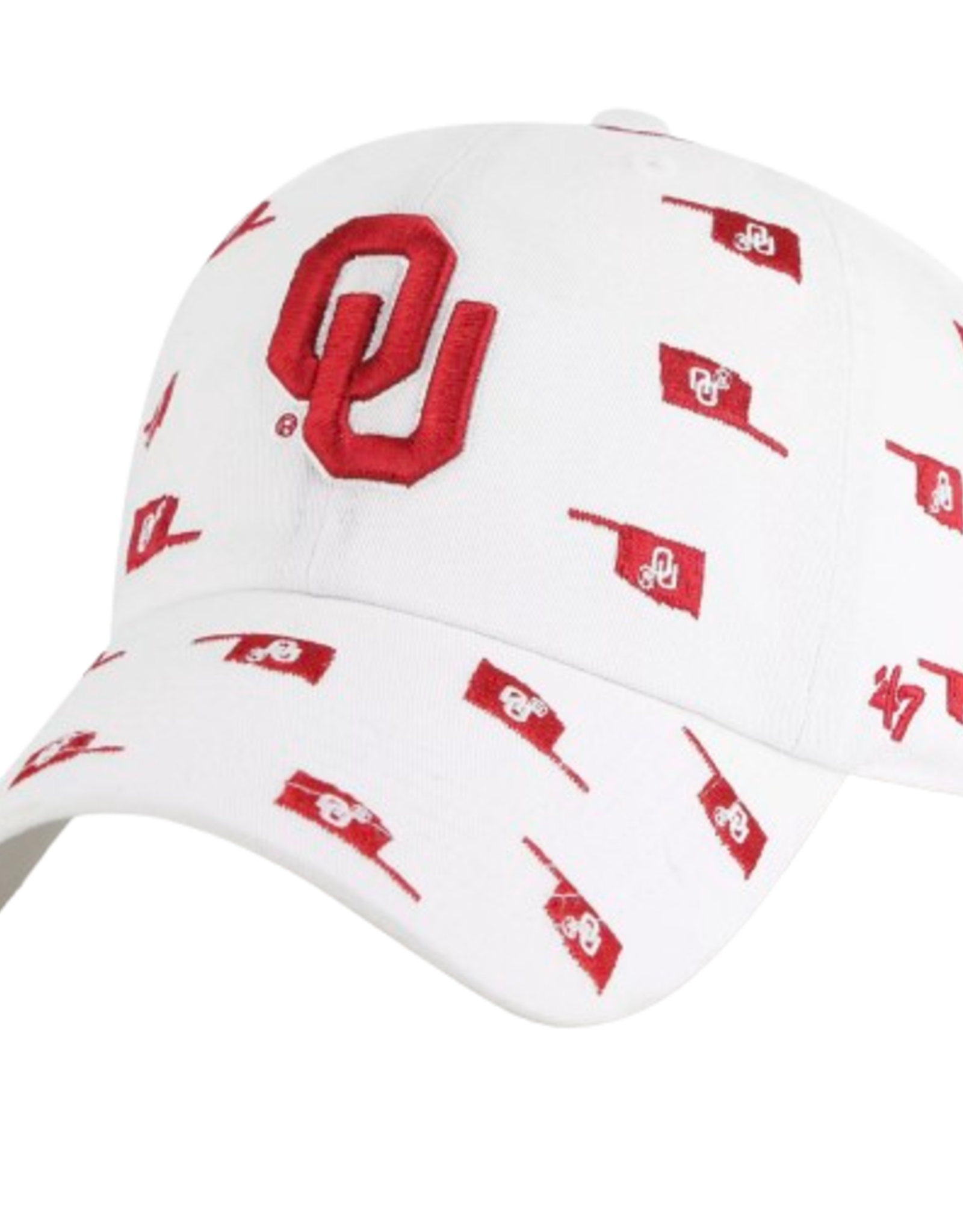 '47 Brand Oklahoma Sooners White Confetti 47 Clean Up Cap