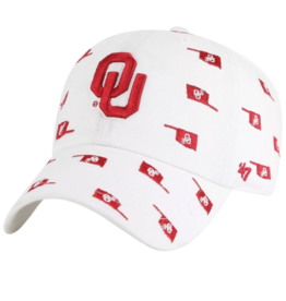 '47 Brand Oklahoma Sooners White Confetti 47 Clean Up Cap
