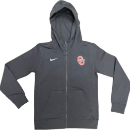 Nike Youth  Nike OU FZ Club Hoodie Anthracite