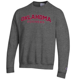 Champion Men's Champion Granite Oklahoma Sooners Fleece Crew