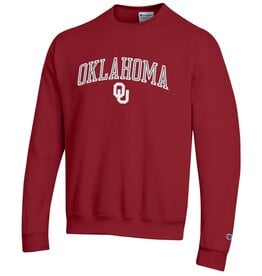 Champion Men's Champion Embroidered Oklahoma OU Fleece Crew