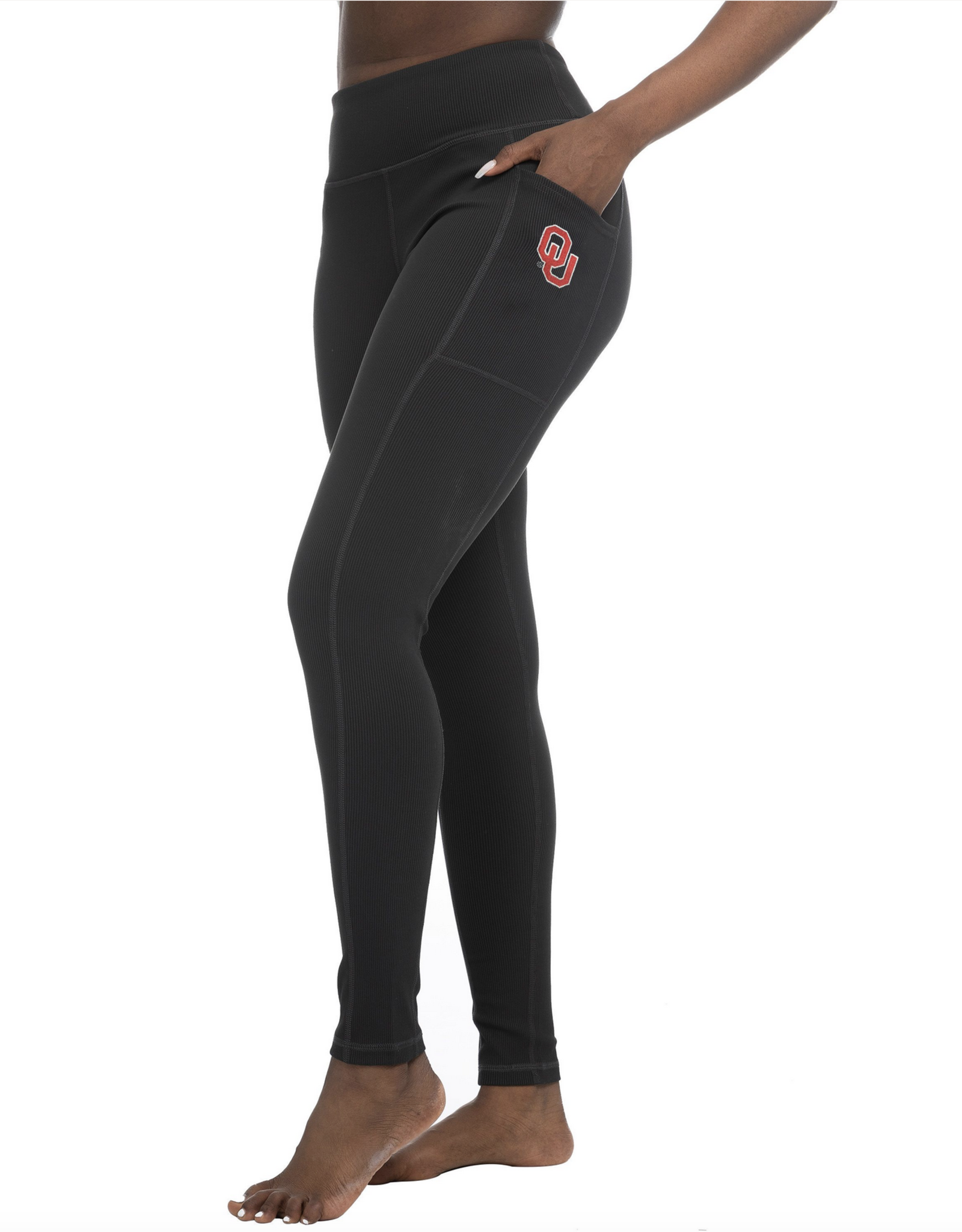 ZooZatz Women's ZooZatz Black OU Rib Pocket Legging