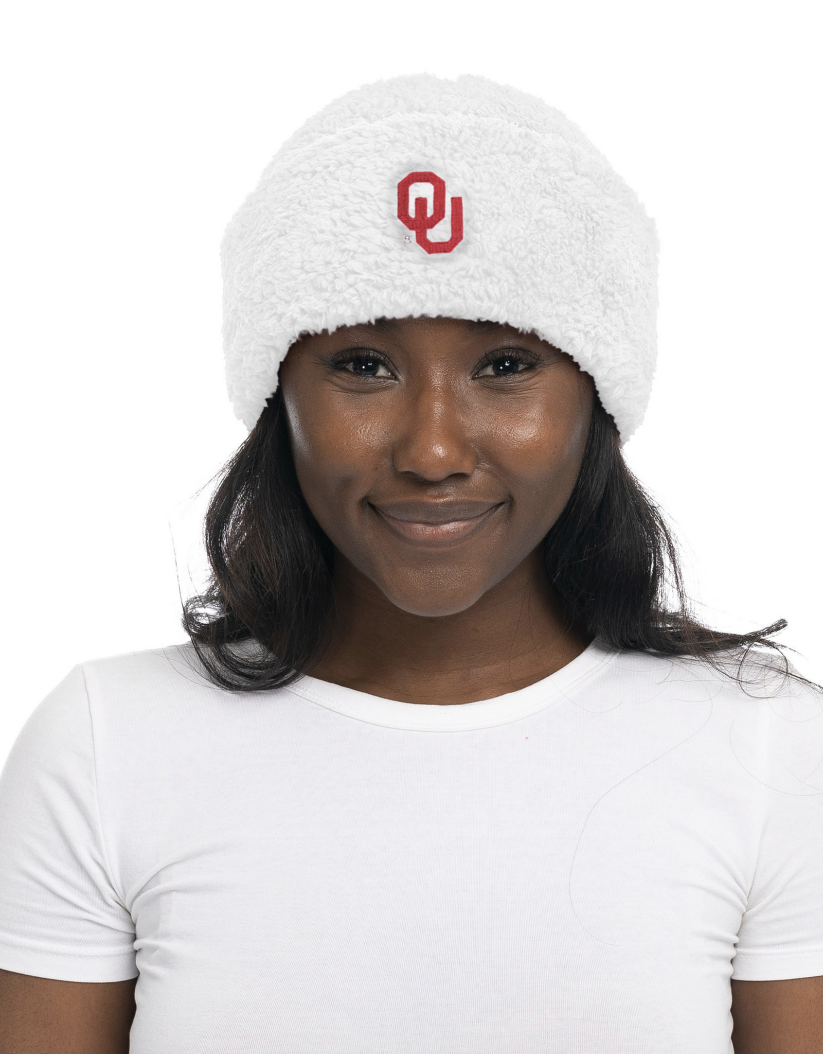 ZooZatz Women's Zoozatz White OU Sherpa Beanie