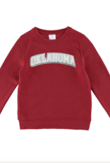 ZooZatz Girls' ZooZatz Crimson Oklahoma Glitter Crew