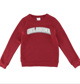 ZooZatz Girls' ZooZatz Crimson Oklahoma Glitter Crew
