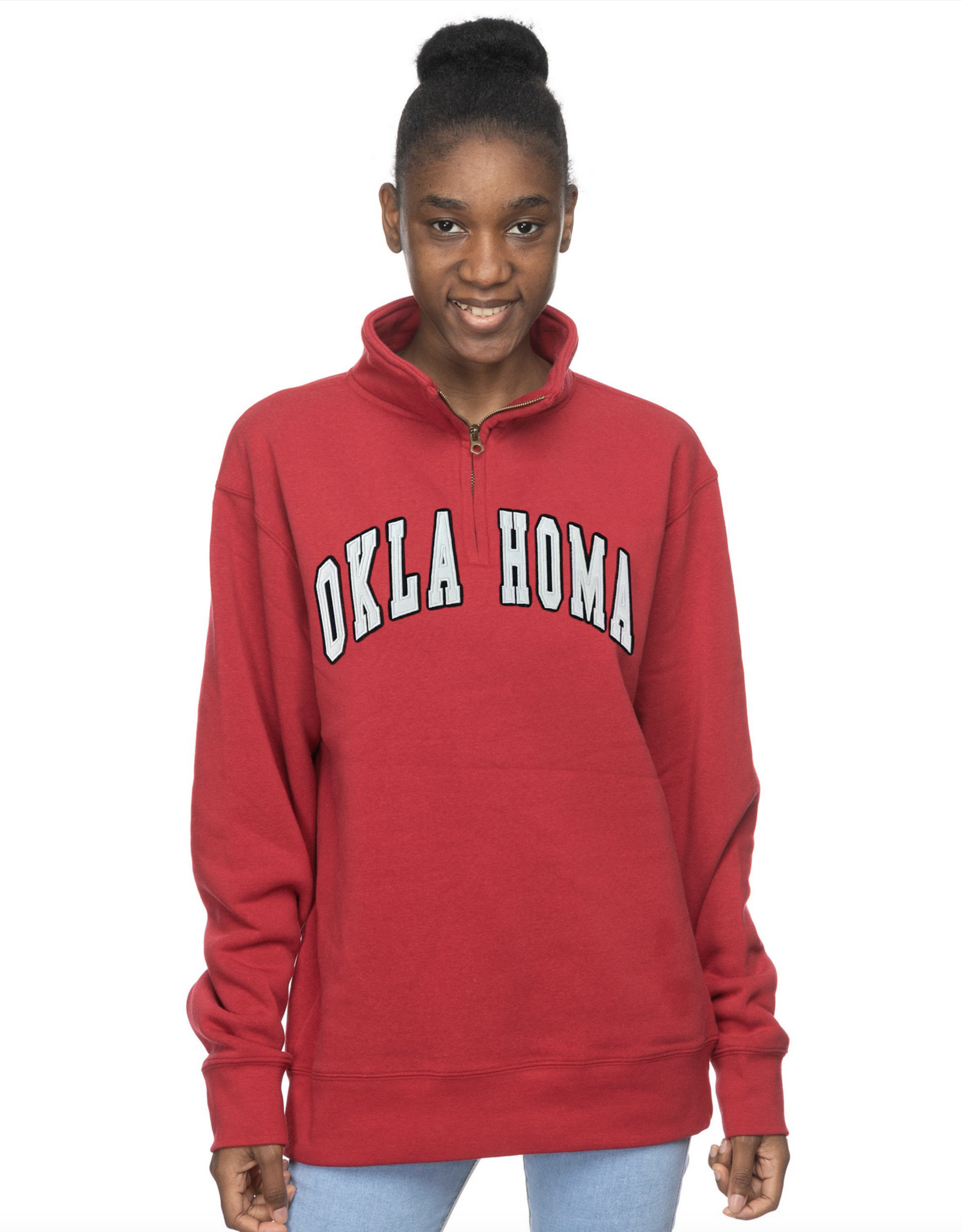 ZooZatz Women's ZooZatz Crimson Oklahoma 1/4 Zip