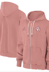 Jordan Men's Jordan OU Heather Crimson 2024 Sideline Player Performance Full-Zip Hoodie