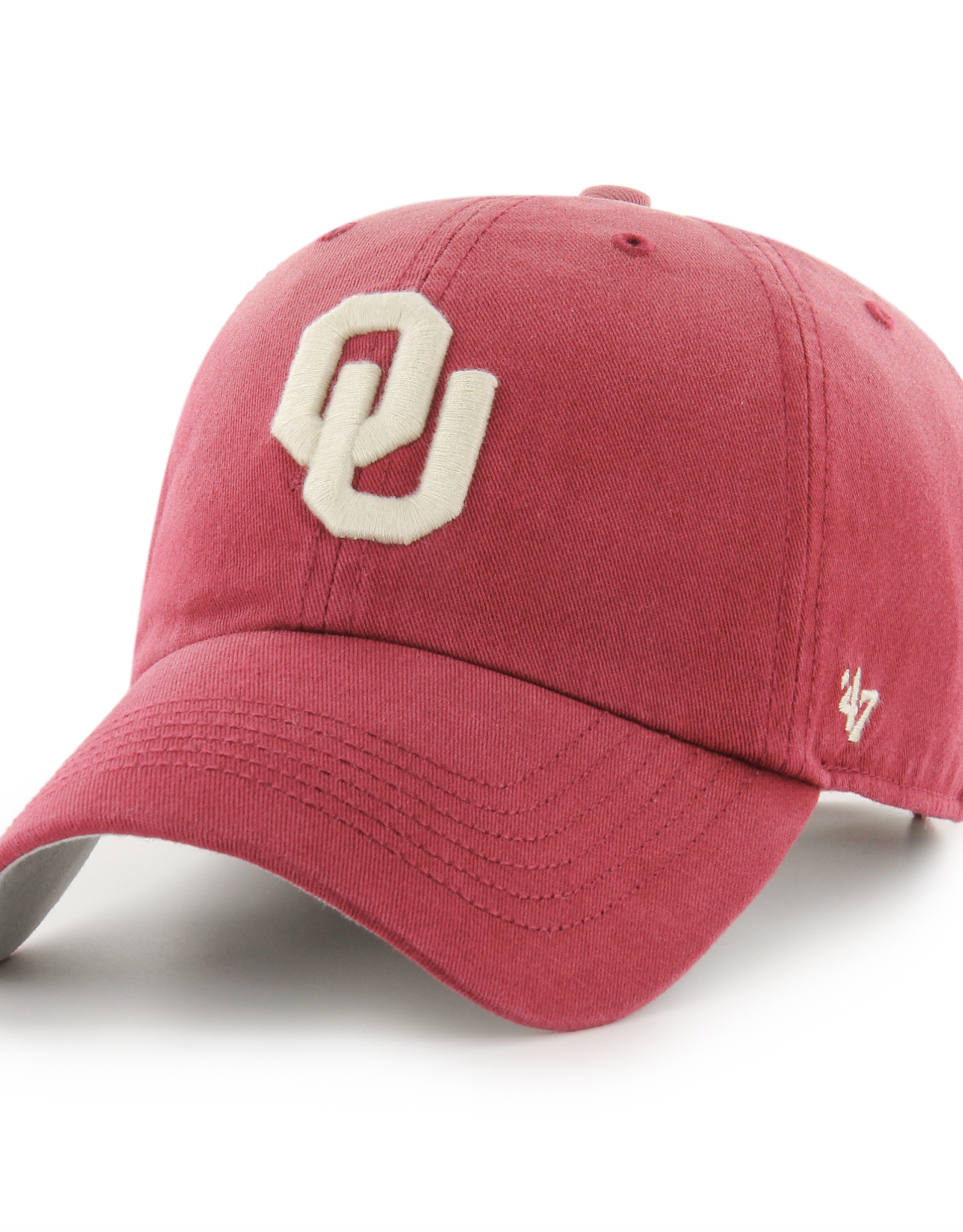 '47 Brand Oklahoma Sooners Razor Red Dusted '47 Clean Up Cap